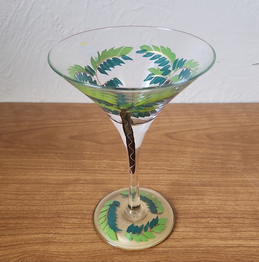 Hand-Painted Lolita Love My Martini Glass Palmtini